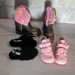UGG Pink and Black Kids Sneakers and Boots